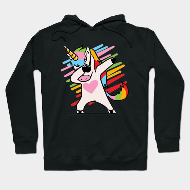 Dabbing Unicorn and Unicorn Dab- Hoodie by Xizin Gao